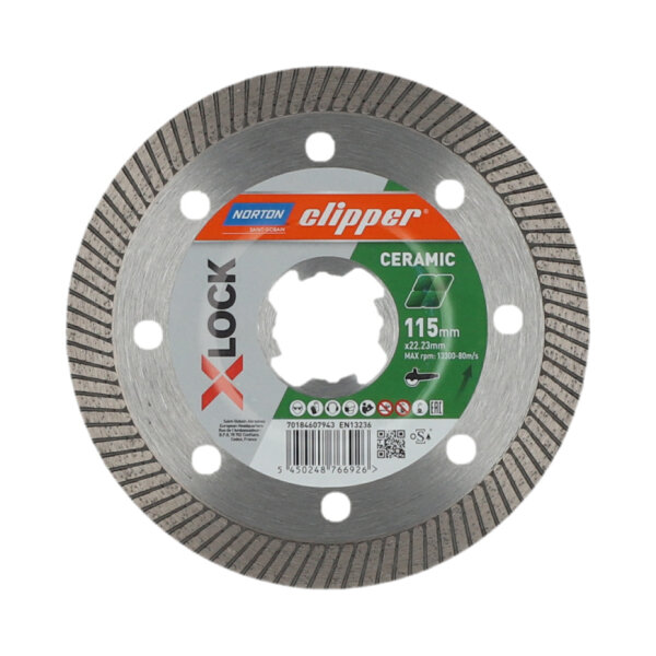 X-Lock Ceramic - Ø 115 - 125mm I NORTON CLIPPER Diamantscheibe Trennscheibe